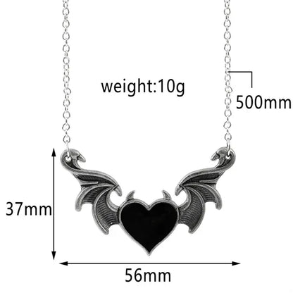 Halloween Demon Wings Pendant Necklace