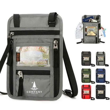 Travel Passport Holder with Shoulder Strap