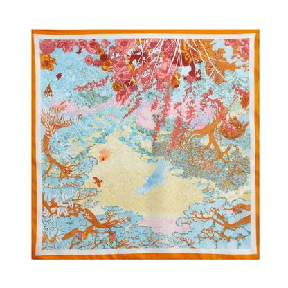 Custom Full Color 12 Momme Twill Mulberry Silk Neck Scarf