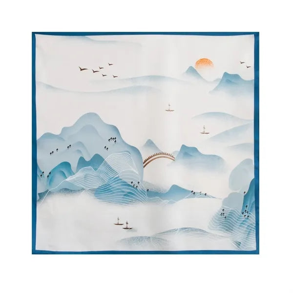 Custom Full Color 12 Momme Twill Mulberry Silk Neck Scarf