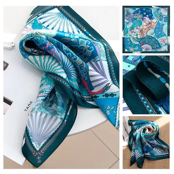 Custom Full Color 12 Momme Twill Mulberry Silk Neck Scarf