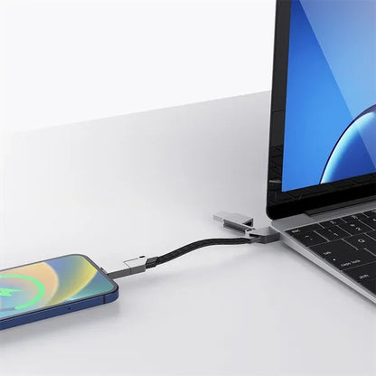 6-In-1 Portable Keychain 60W Fast Charging Cable
