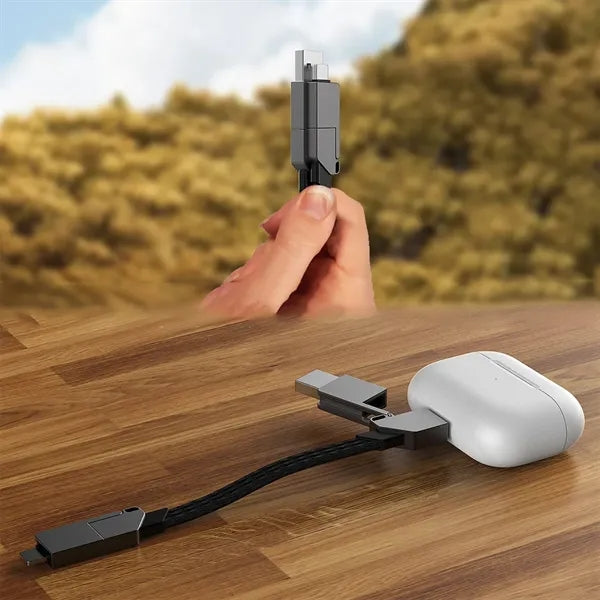 6-In-1 Portable Keychain 60W Fast Charging Cable