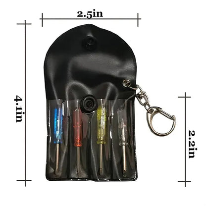 4-Piece Mini Screwdriver Tool Set W/ Storage Pouch