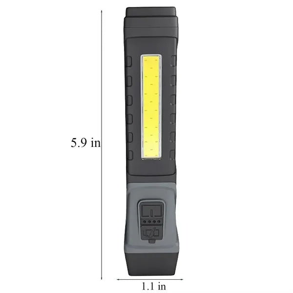 Magnetic Rotating COB Flashlight w/ Strong Beam