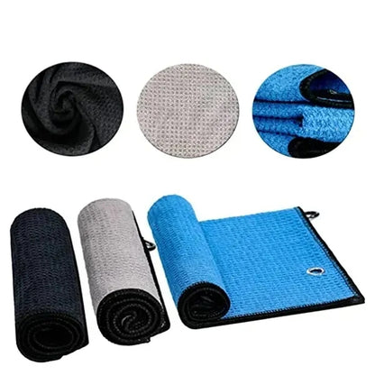 Golf Towel With Carabiner (12  x 12 )