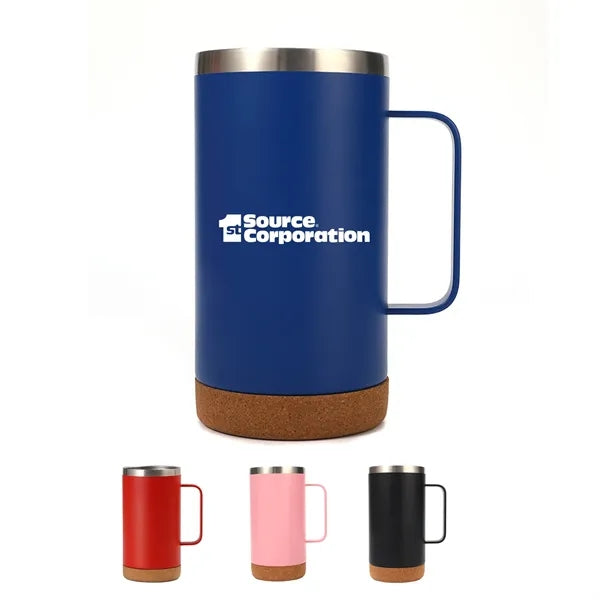 16oz Tumbler With Handle  Wooden Bottom