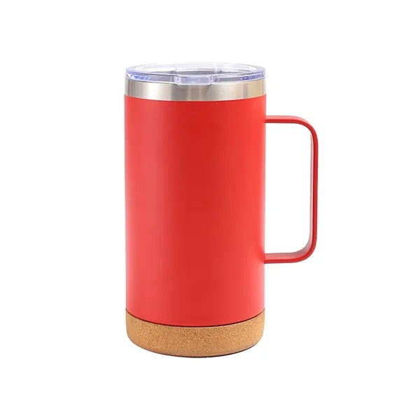 16oz Tumbler With Handle  Wooden Bottom