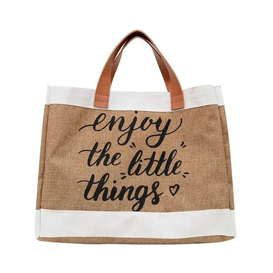 Jute Boat Tote Bag