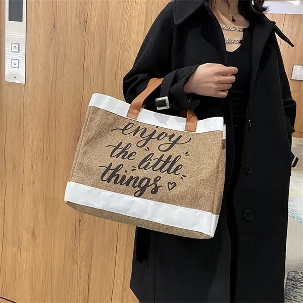 Jute Boat Tote Bag