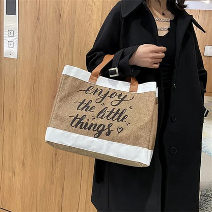 Jute Boat Tote Bag