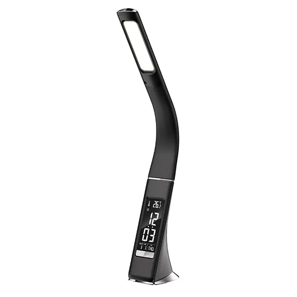 LED Desk Lamp Foldable Alarm Clock Calendar Thermometer