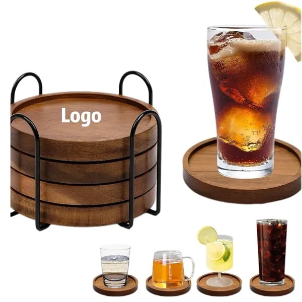 Eco-Friendly Wooden Round Coasters