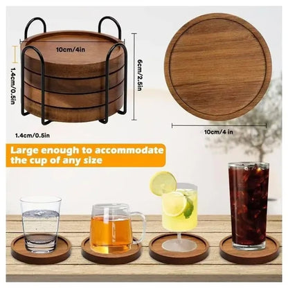 Eco-Friendly Wooden Round Coasters