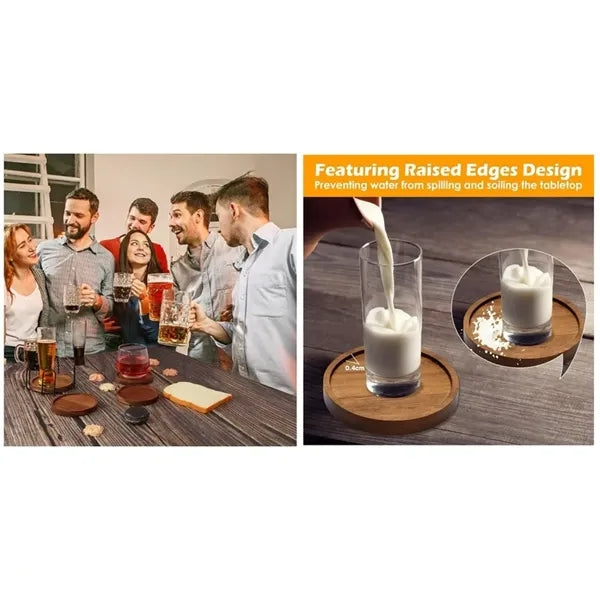 Eco-Friendly Wooden Round Coasters