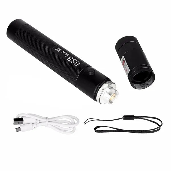 USB Laser Pointer Flashlight Green Red Blue Purple Light