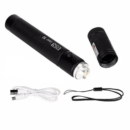 USB Laser Pointer Flashlight Green Red Blue Purple Light