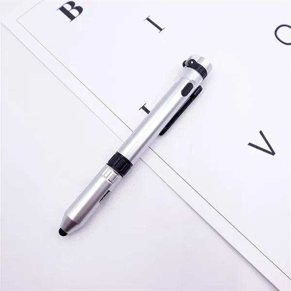 Multifunctional 6 In 1 Compass Flashlight Touch Screen Pen