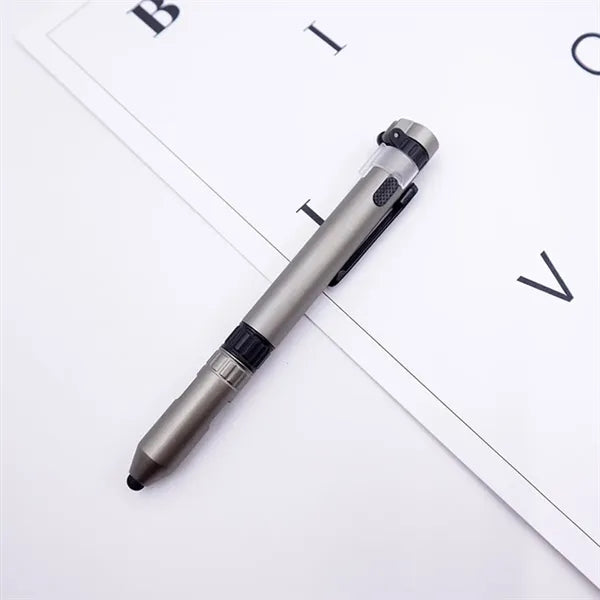 Multifunctional 6 In 1 Compass Flashlight Touch Screen Pen
