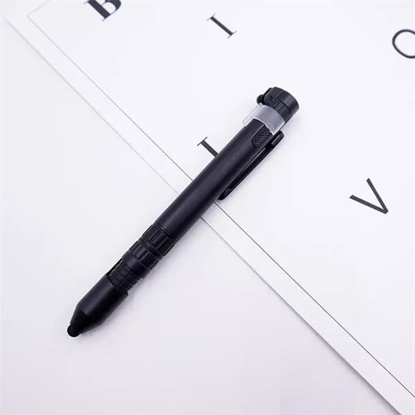 Multifunctional 6 In 1 Compass Flashlight Touch Screen Pen