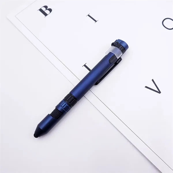 Multifunctional 6 In 1 Compass Flashlight Touch Screen Pen