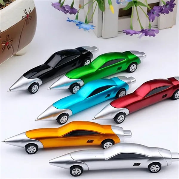 Car Shape Ballpoint Pen With Sliding Wheels Creative Gift
