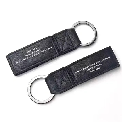 Leather Key Chain Metal  Ring