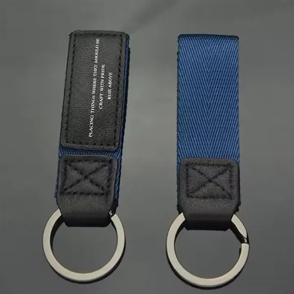 Leather Key Chain Metal  Ring