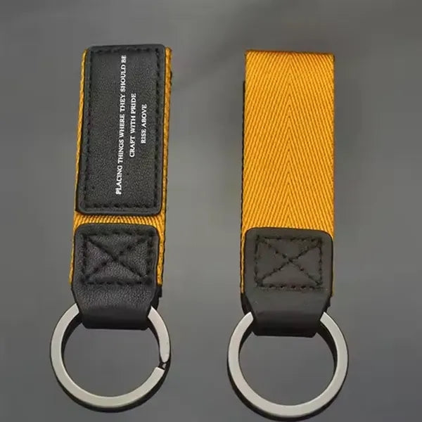 Leather Key Chain Metal  Ring