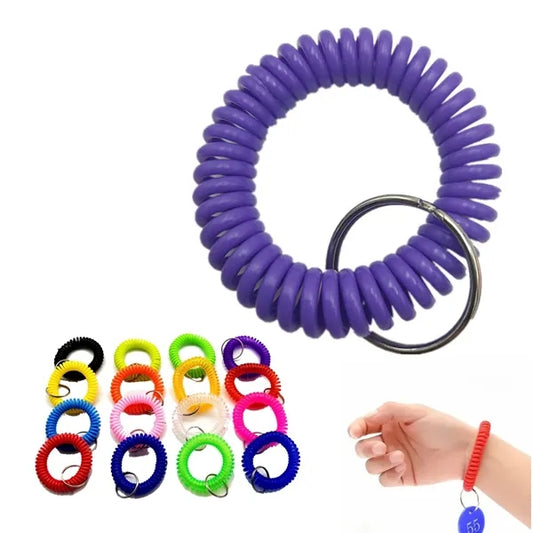 Coil Spring Wrist Keychain