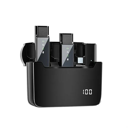Wireless Lapel Microphone with Charging Case