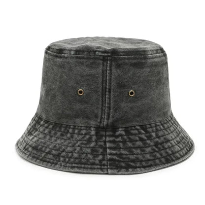 Retro Pigment Washed Denim Cotton Bucket Hat
