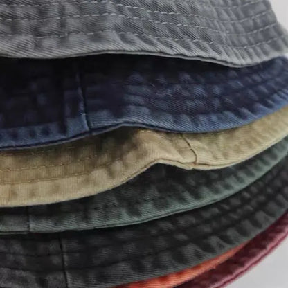 Retro Pigment Washed Denim Cotton Bucket Hat