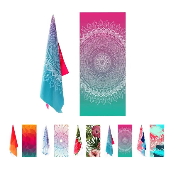 30'' x 60'' Full Color Microfiber Beach Towel
