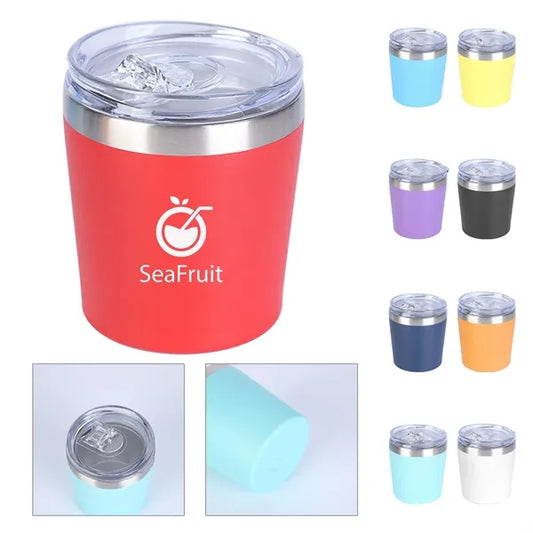 8Oz Tumbler Stainless Steel Drinking Cup W/ Lid