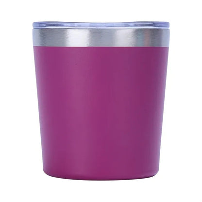 8Oz Tumbler Stainless Steel Drinking Cup W/ Lid