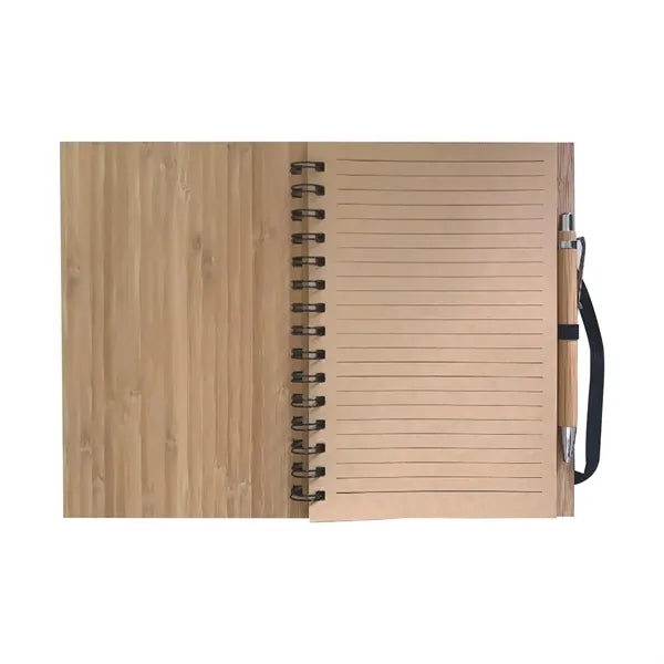 Bamboo Notebook With A Pen