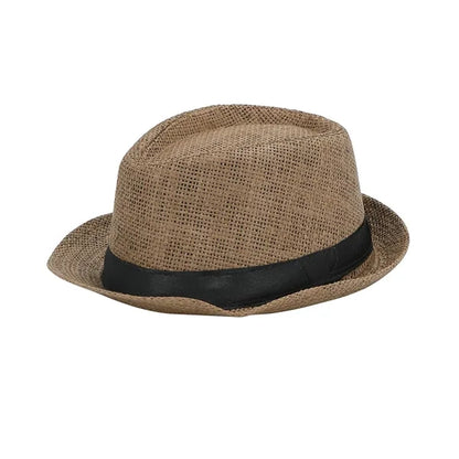 Classic Straw Fedora Hat