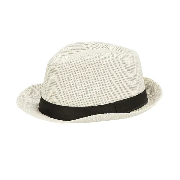 Classic Straw Fedora Hat