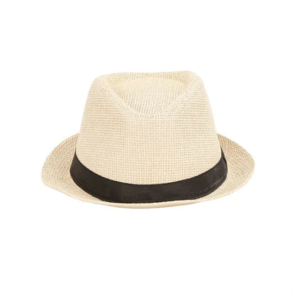 Classic Straw Fedora Hat