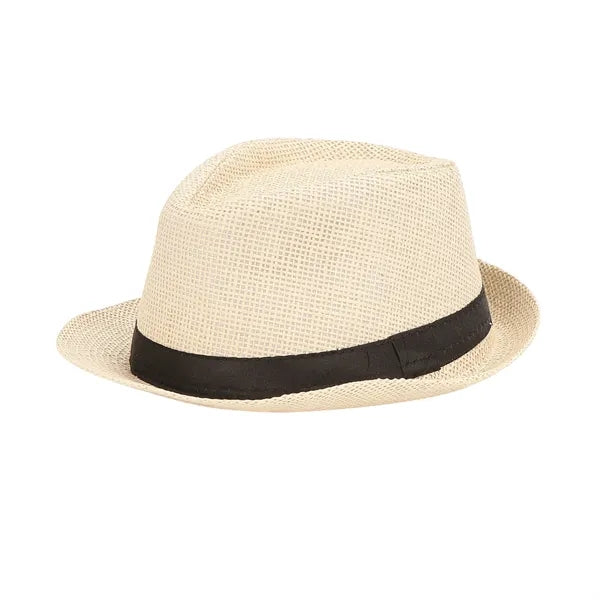 Classic Straw Fedora Hat