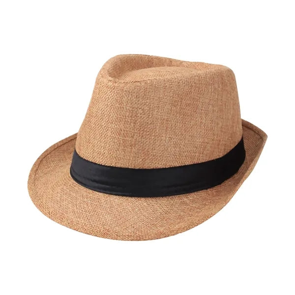 Classic Straw Fedora Hat