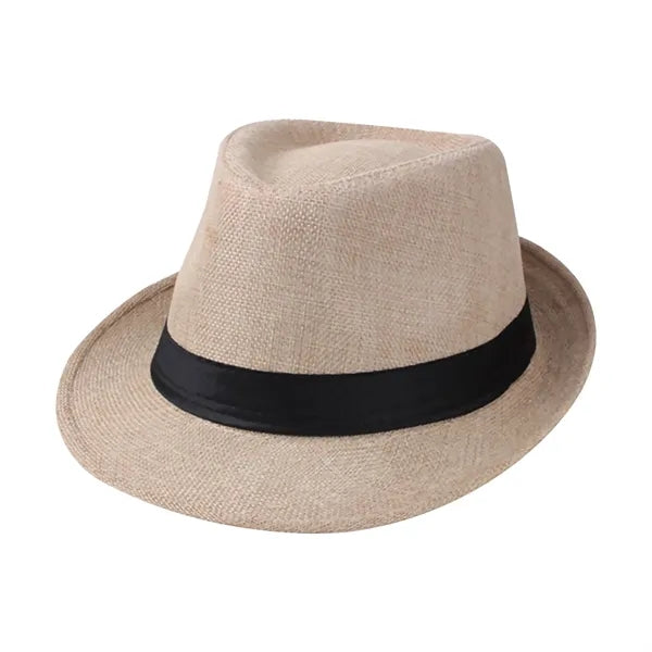 Classic Straw Fedora Hat