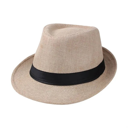 Classic Straw Fedora Hat