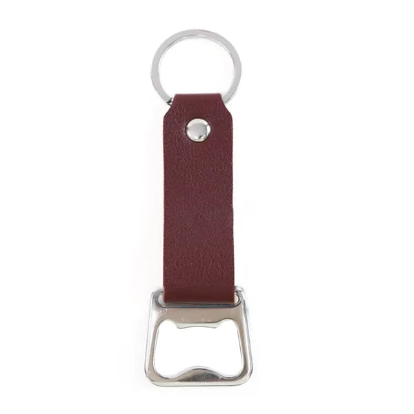 Creative Leather Bottle Opener Keychain