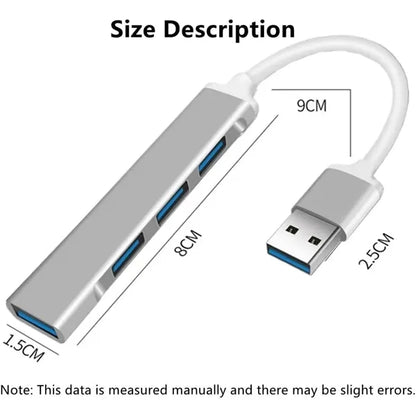 4-Port Aluminum USB Port Expander