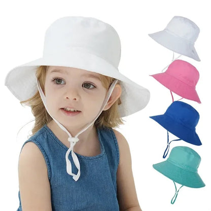 Adjustable Toddler children's Bucket Hat 0-6 yrs
