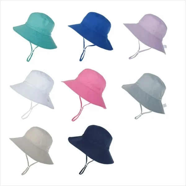 Adjustable Toddler children's Bucket Hat 0-6 yrs