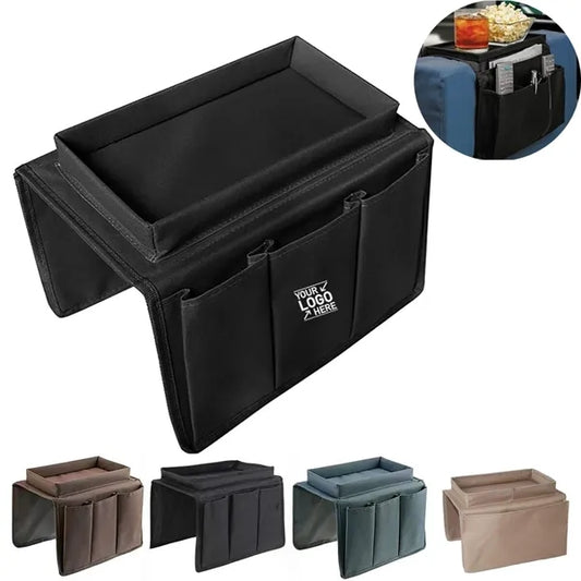 Sofa Armrest Organizer with Cup Holder Tray