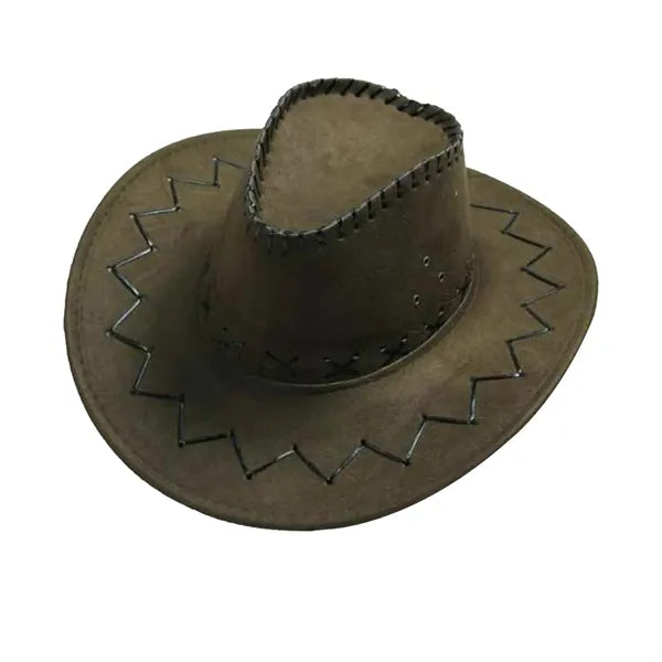 Faux Felt Cowboy Hat With Cords
